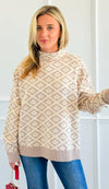 Darling Daisies Jacquard Sweater-140 Sweaters-TEA N ROSE-Coastal Bloom Boutique, find the trendiest versions of the popular styles and looks Located in Indialantic, FL