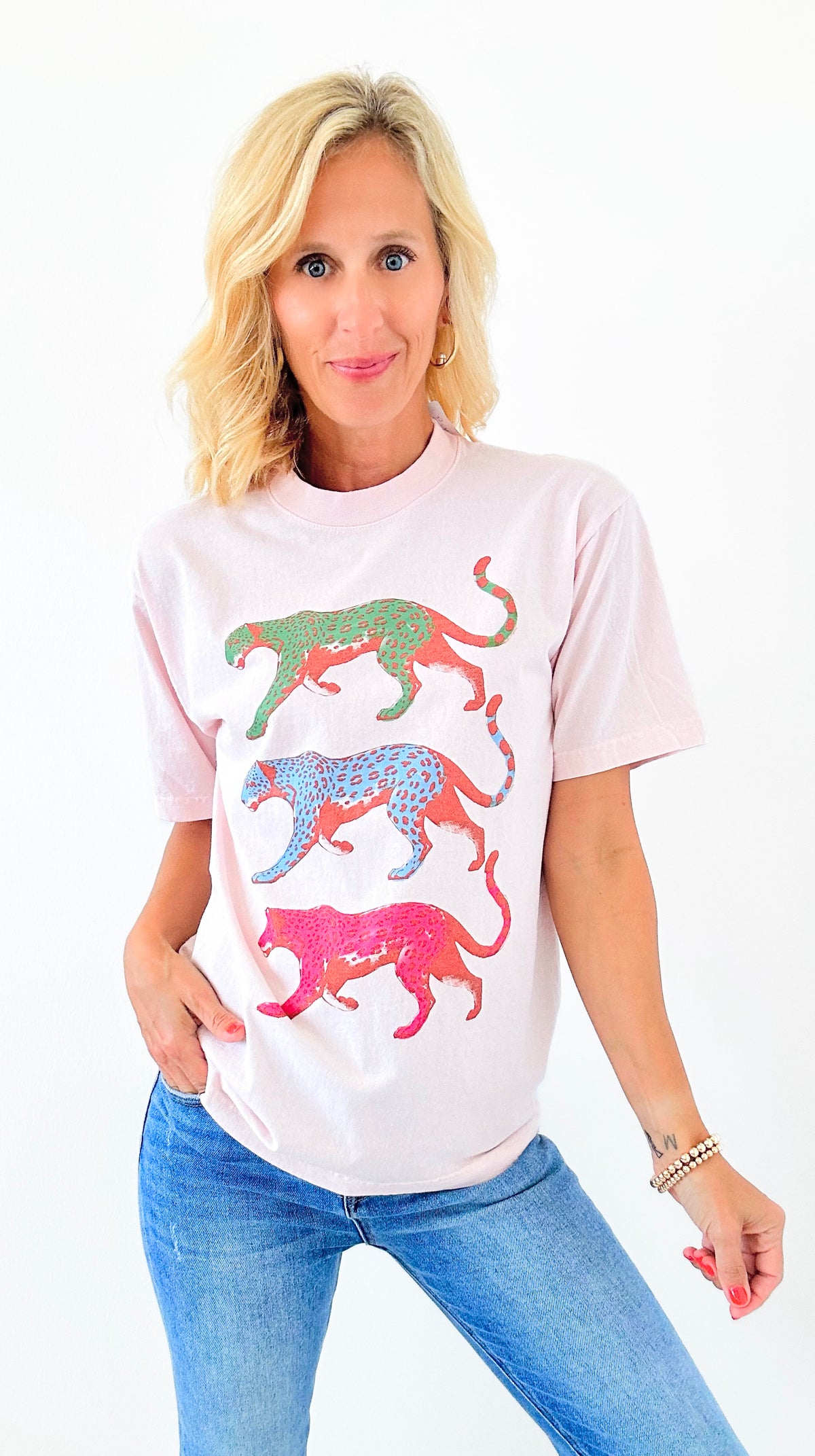 Painted Prowess Panther Top-110 Short Sleeve Tops-Jade By Jane-Coastal Bloom Boutique, find the trendiest versions of the popular styles and looks Located in Indialantic, FL