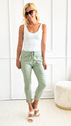 Love Endures Italian Jogger - Sage-180 Joggers-Germany-Coastal Bloom Boutique, find the trendiest versions of the popular styles and looks Located in Indialantic, FL
