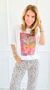 Wild Floral Italian Graphic Tee-110 short Sleeve Top-Italianissimo-Coastal Bloom Boutique, find the trendiest versions of the popular styles and looks Located in Indialantic, FL