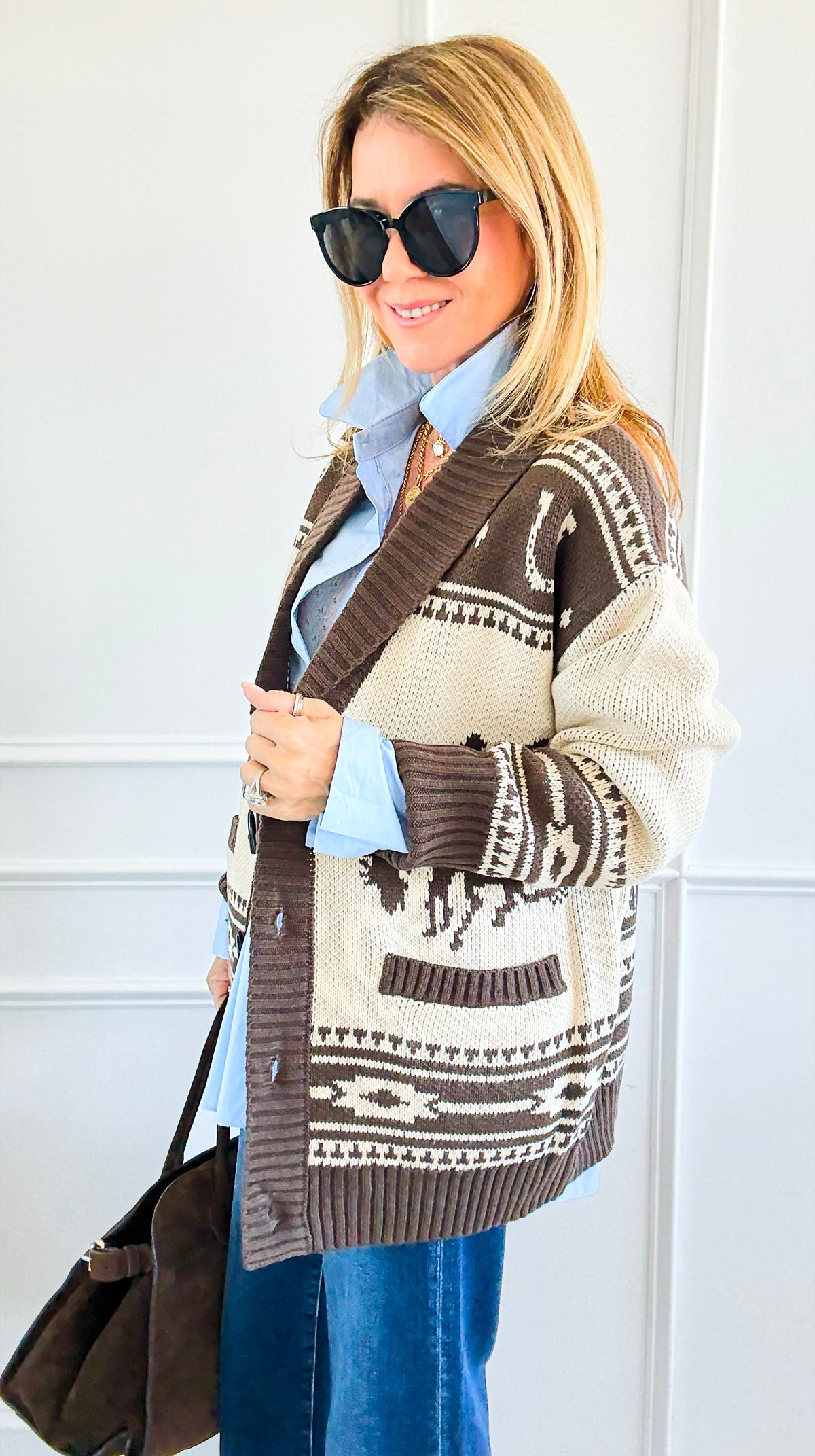 Rodeo Cowboy Cardigan-140 Sweaters-Original USA-Coastal Bloom Boutique, find the trendiest versions of the popular styles and looks Located in Indialantic, FL