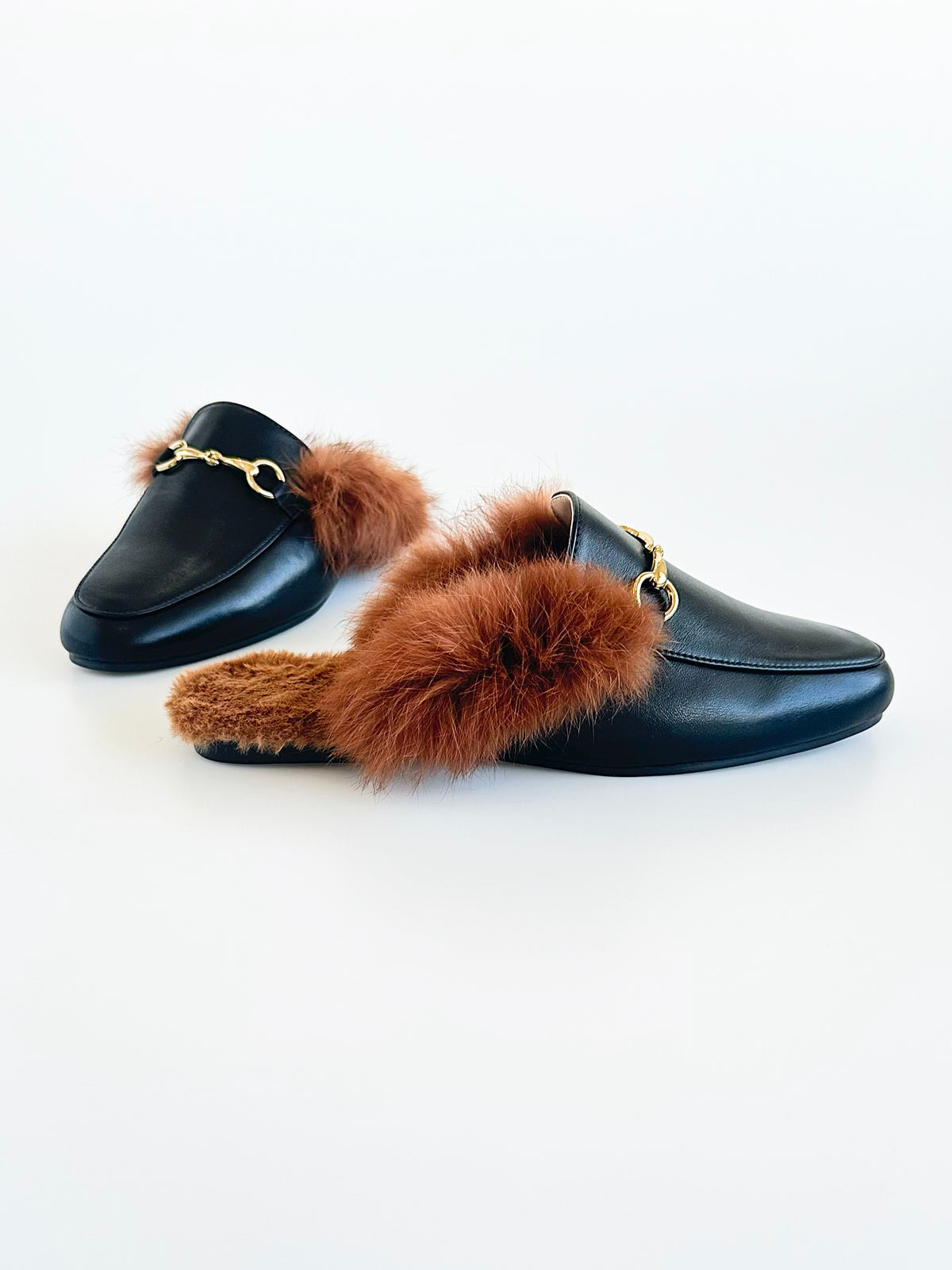 Luxe Escape Fur-Lined Mules - Black-250 Shoes-Darling-Coastal Bloom Boutique, find the trendiest versions of the popular styles and looks Located in Indialantic, FL