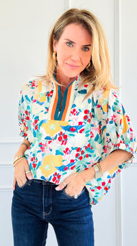 Garden Glow Dolman Sleeve Top-110 Short Sleeve Tops-entro-Coastal Bloom Boutique, find the trendiest versions of the popular styles and looks Located in Indialantic, FL