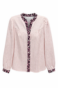 Refined Contrast Button Down Top