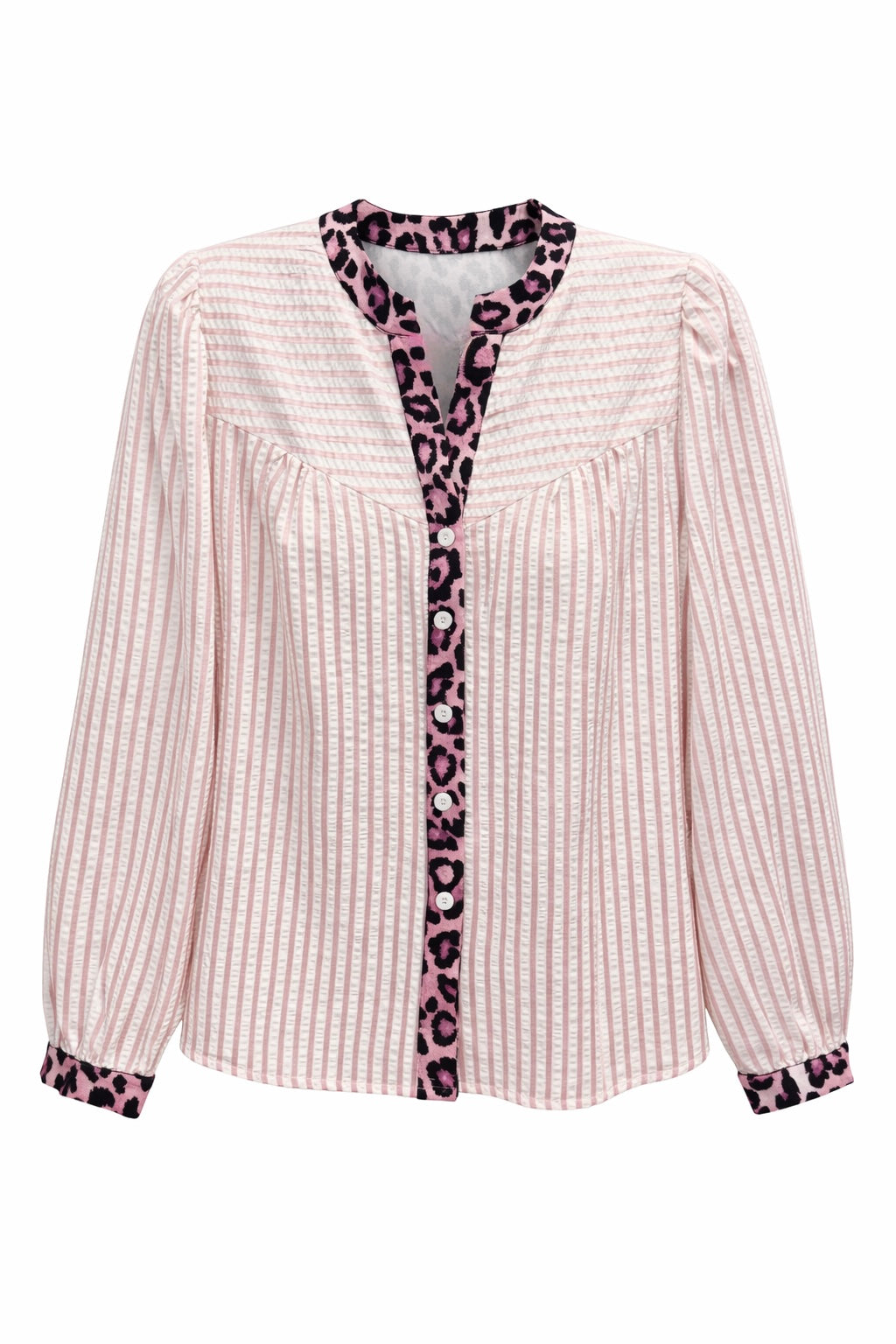 Refined Contrast Button Down Top