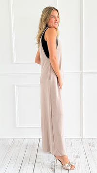 Effortless Ponte Spaghetti Strap Jumpsuit-200 Dresses/Jumpsuits/Rompers-Before You-Coastal Bloom Boutique, find the trendiest versions of the popular styles and looks Located in Indialantic, FL