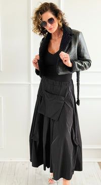 Structured Elegance Italian Skirt-170 bottoms-Mitica & Co-Coastal Bloom Boutique, find the trendiest versions of the popular styles and looks Located in Indialantic, FL