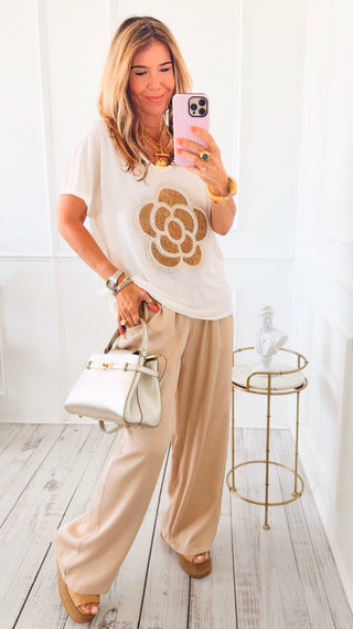 Luminous Ease Lounge Italian Pant - Beige