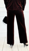 Smooth Sailing Velvet Pants - Brown-170 Bottoms-Must Have-Coastal Bloom Boutique, find the trendiest versions of the popular styles and looks Located in Indialantic, FL