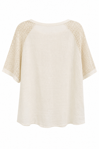 Blooming Beauty Lace Sleeve Italian Top
