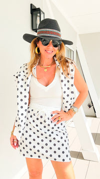 Whimsical Polka Whisper Two-Piece Set - Ivory