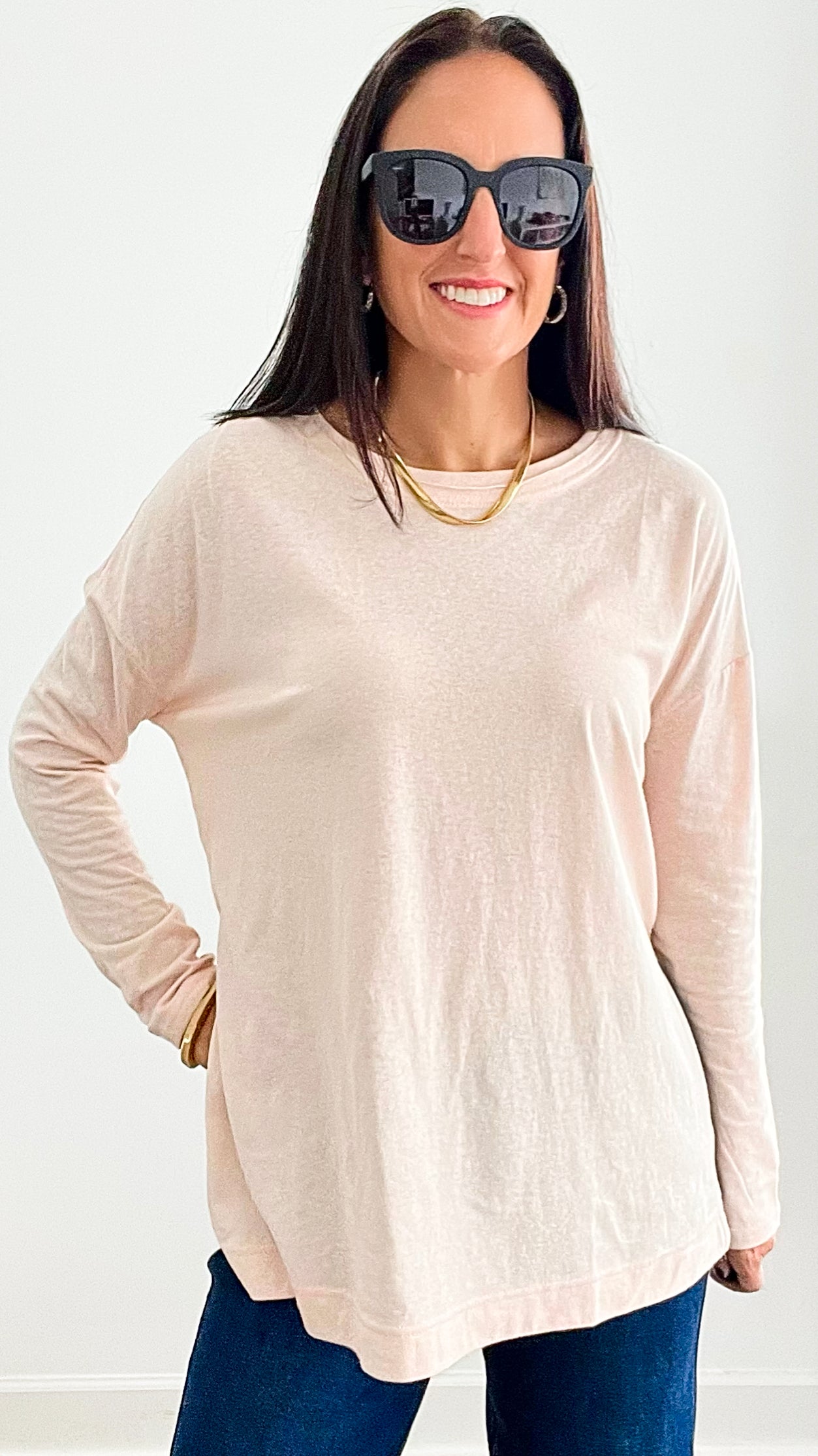Just Like A Dream Long Sleeve Shirt-130 Long Sleeve Tops-HYFVE-Coastal Bloom Boutique, find the trendiest versions of the popular styles and looks Located in Indialantic, FL