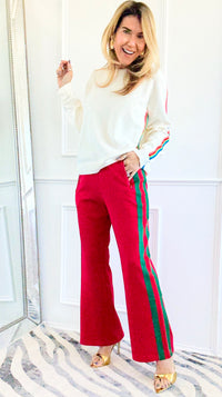 Jet Set Dreams Pants - Red-170 Bottoms/Shorts-JODIFL-Coastal Bloom Boutique, find the trendiest versions of the popular styles and looks Located in Indialantic, FL