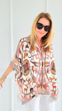 Animalia Halo Italian Button Down Top-110 short Sleeve Top-IT UNIQ-Coastal Bloom Boutique, find the trendiest versions of the popular styles and looks Located in Indialantic, FL