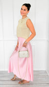 Isabella Italian Skirt- Light Pink-170 Bottoms-SEE YOU IN ROME-Coastal Bloom Boutique, find the trendiest versions of the popular styles and looks Located in Indialantic, FL