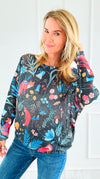 Nocturne Fox Italian St Tropez Sweater-140 Sweaters-Italianissimo-Coastal Bloom Boutique, find the trendiest versions of the popular styles and looks Located in Indialantic, FL
