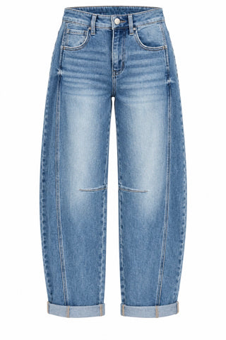 Barrel Leg Denim Pants