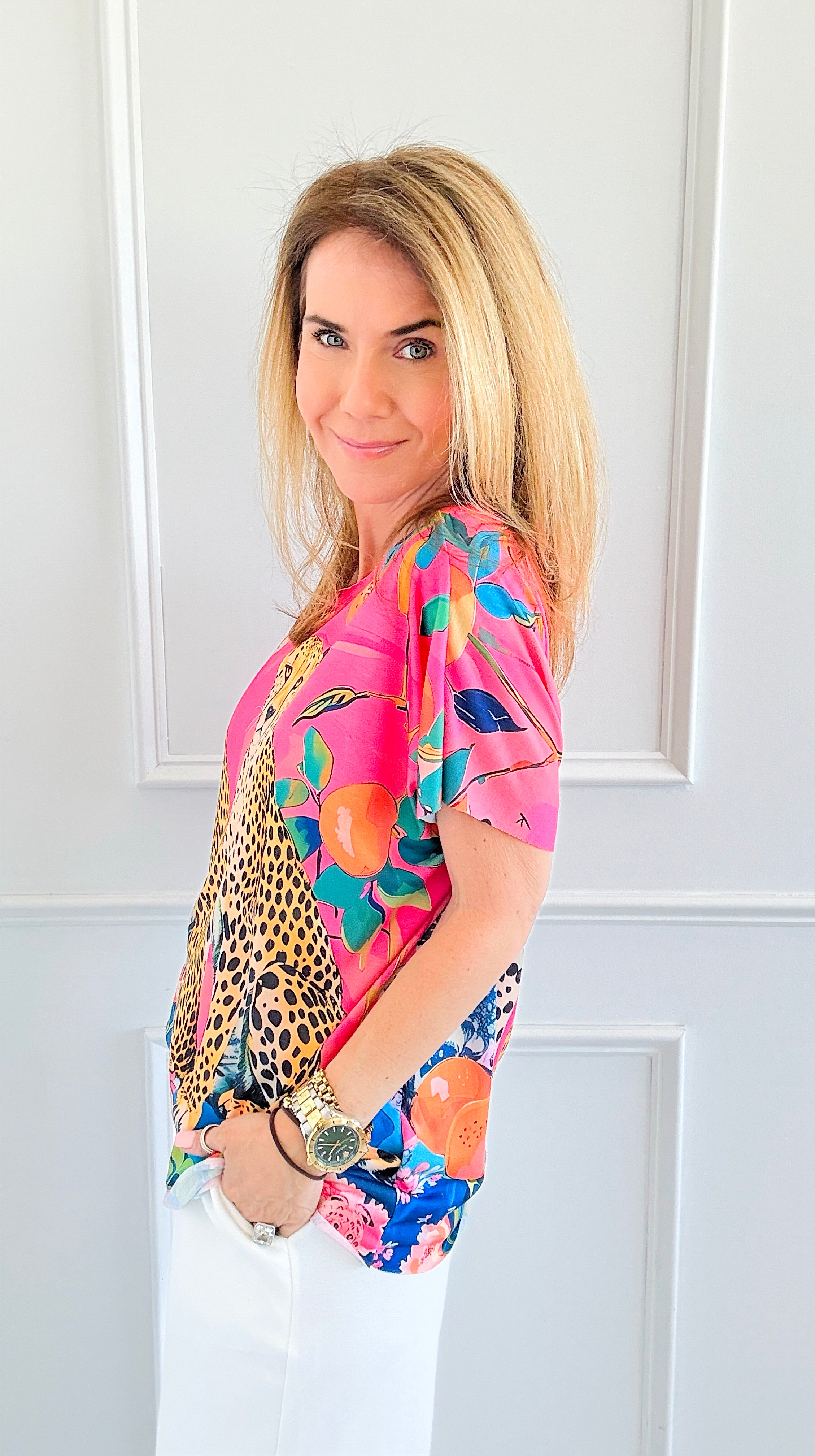 Wild Tropical Italian Graphic Tee-110 short Sleeve Top-Italianissimo-Coastal Bloom Boutique, find the trendiest versions of the popular styles and looks Located in Indialantic, FL