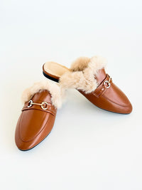 Luxe Escape Fur-Lined Mules - Brown-250 Shoes-Darling-Coastal Bloom Boutique, find the trendiest versions of the popular styles and looks Located in Indialantic, FL