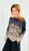 Untamed Number 5 Italian St Tropez Sweater-140 Sweaters-Italianissimo-Coastal Bloom Boutique, find the trendiest versions of the popular styles and looks Located in Indialantic, FL