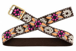 Artisan Embroidered Belt - Charcoal