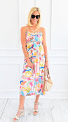 Sun-Drenched Patchwork Dress - Coral-200 Dresses/Jumpsuits/Rompers-Blu Pepper-Coastal Bloom Boutique, find the trendiest versions of the popular styles and looks Located in Indialantic, FL