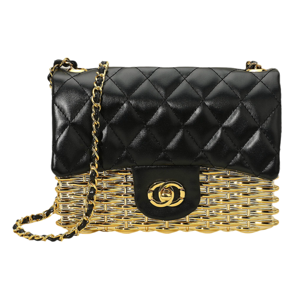 Midnight Riviera Crossbody Bag - Gold-240 Bags-NYW-Coastal Bloom Boutique, find the trendiest versions of the popular styles and looks Located in Indialantic, FL