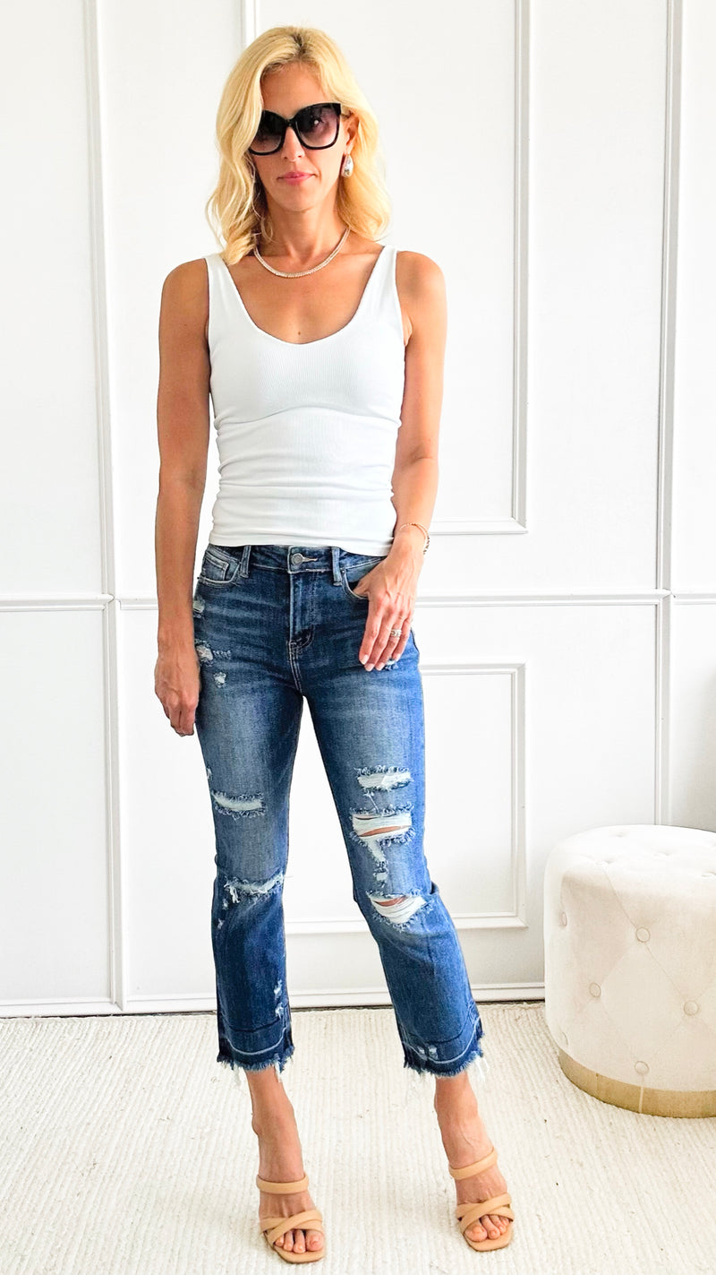 Washed Straight Jean-190 Denim-RISEN JEANS-Coastal Bloom Boutique, find the trendiest versions of the popular styles and looks Located in Indialantic, FL