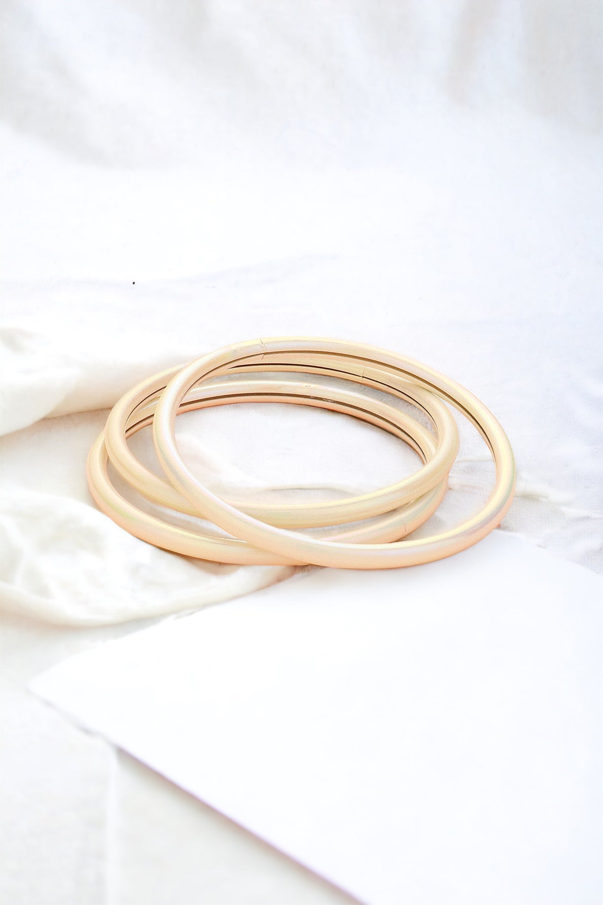 Triple Layered Bangle Bracelets - Ivory-230 Jewelry-NYW-Coastal Bloom Boutique, find the trendiest versions of the popular styles and looks Located in Indialantic, FL