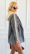 Remix Italian Hooded Blazer-Tweed-160 Jackets-TATTOO Z-Coastal Bloom Boutique, find the trendiest versions of the popular styles and looks Located in Indialantic, FL