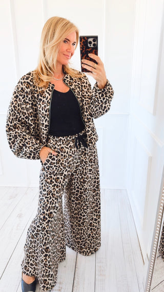 Caroline Italian Pant- Scuba Leopard