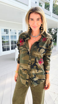 Rebel Bloom Embroidered Shirt-110 Long Sleeve Tops-Taelynn-Coastal Bloom Boutique, find the trendiest versions of the popular styles and looks Located in Indialantic, FL