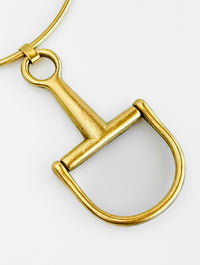 Chunky Mega Horsebit Necklace - Gold-230 Jewelry-YOCHI-Coastal Bloom Boutique, find the trendiest versions of the popular styles and looks Located in Indialantic, FL