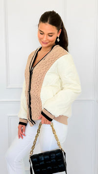 Braided Harmony Button Jacket-160 Jackets-ROUSSEAU-Coastal Bloom Boutique, find the trendiest versions of the popular styles and looks Located in Indialantic, FL
