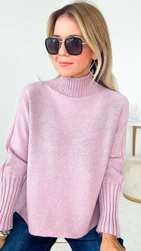 Break Free Long Sleeve Italian Sweater Top - Lilac-140 Sweaters-Yolly-Coastal Bloom Boutique, find the trendiest versions of the popular styles and looks Located in Indialantic, FL