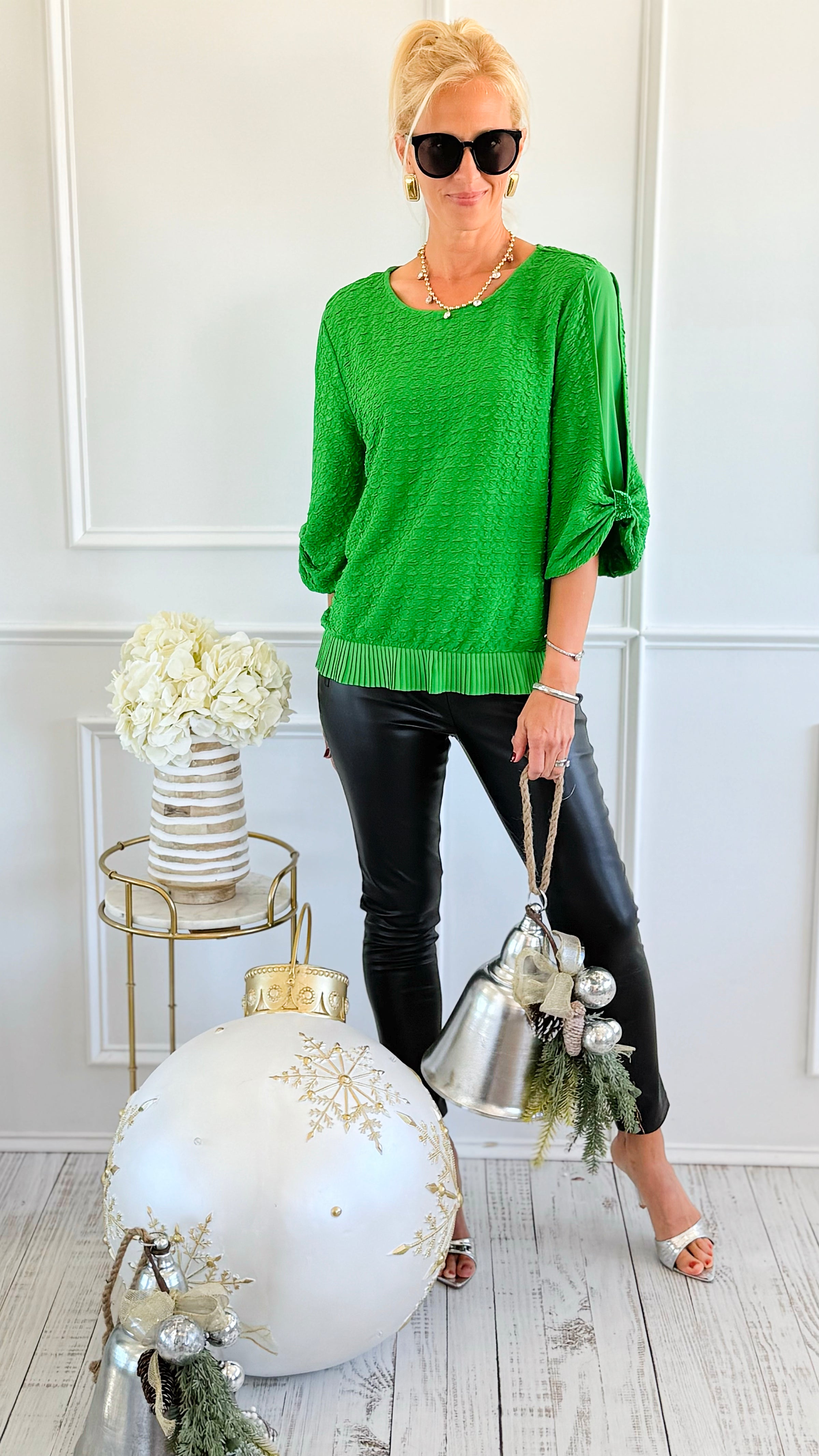 Glow Hour Luxe Textured Top - JOH-110 Long Sleeve Tops-Joh Apparel-Coastal Bloom Boutique, find the trendiest versions of the popular styles and looks Located in Indialantic, FL