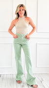 Double Button Flare Pants-190 Denim-Mica Denim-Coastal Bloom Boutique, find the trendiest versions of the popular styles and looks Located in Indialantic, FL