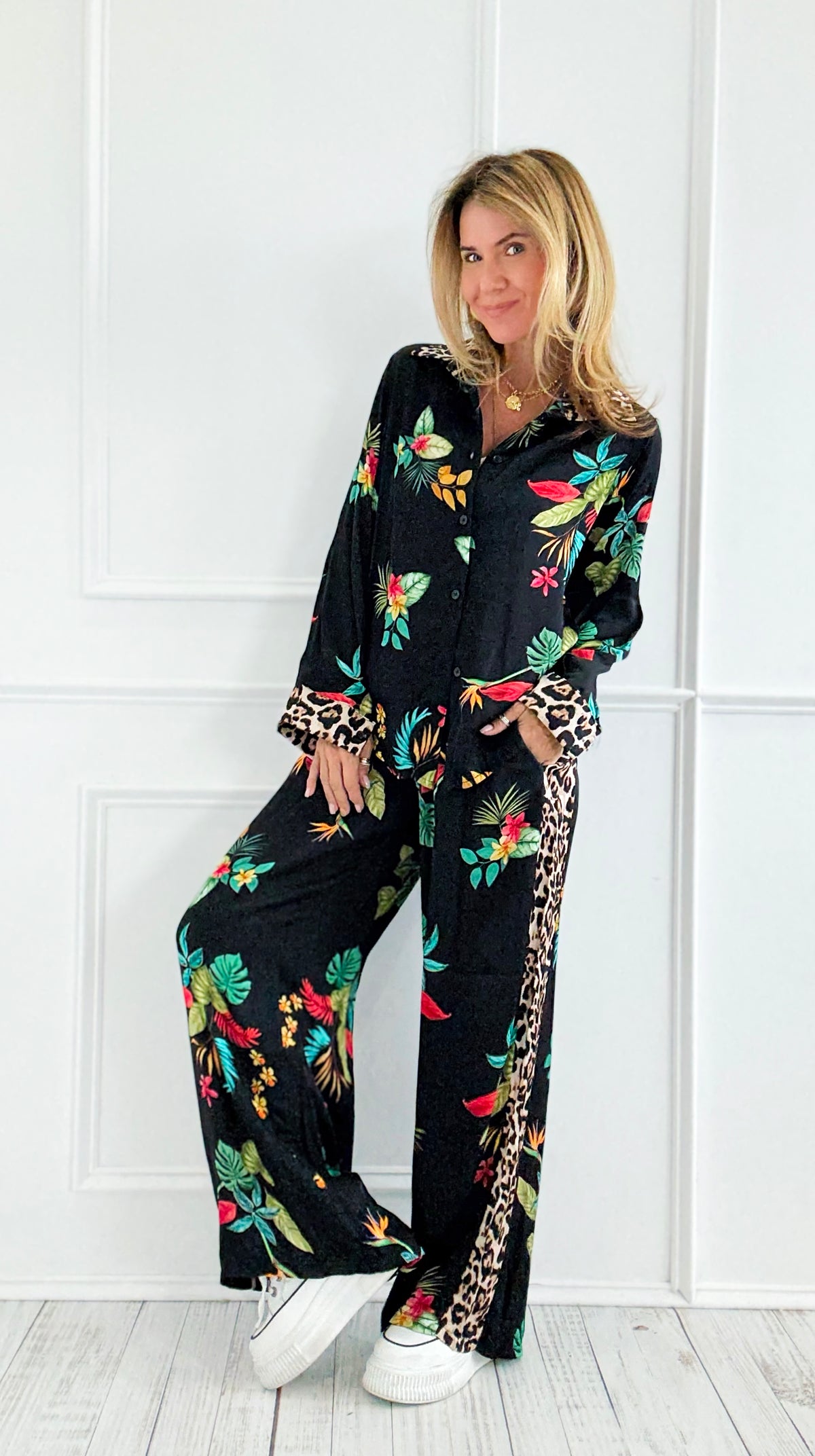 Tropical Elite Italian Set-210 Loungewear/Sets-Mitica & Co-Coastal Bloom Boutique, find the trendiest versions of the popular styles and looks Located in Indialantic, FL