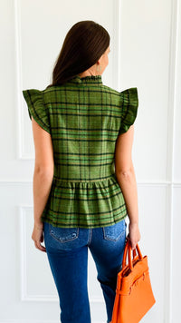 Ruffle Pop Peplum Top-110 Short Sleeve Tops-VOY-Coastal Bloom Boutique, find the trendiest versions of the popular styles and looks Located in Indialantic, FL