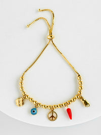 Lucky Charm Station Bracelet-230 Jewelry-NYC-Coastal Bloom Boutique, find the trendiest versions of the popular styles and looks Located in Indialantic, FL