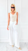 Wanderlight Wide-Leg Pants- Off White-100 Pants-Camellia-Coastal Bloom Boutique, find the trendiest versions of the popular styles and looks Located in Indialantic, FL