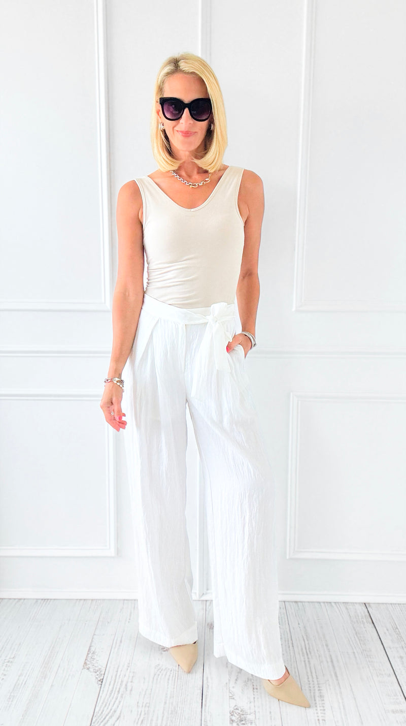 Wanderlight Wide-Leg Pants- Off White-100 Pants-Camellia-Coastal Bloom Boutique, find the trendiest versions of the popular styles and looks Located in Indialantic, FL