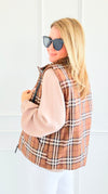 Talk of the Town Plaid Vest-160 Jackets-JODIFL-Coastal Bloom Boutique, find the trendiest versions of the popular styles and looks Located in Indialantic, FL