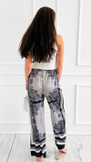 Paisley Bliss Italian Pants- Black-100 Pants-SEE YOU IN ROME-Coastal Bloom Boutique, find the trendiest versions of the popular styles and looks Located in Indialantic, FL