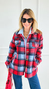 Northern Lights Plaid Shacket-160 Jackets-mystree-Coastal Bloom Boutique, find the trendiest versions of the popular styles and looks Located in Indialantic, FL