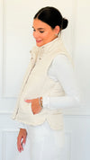 Warm Intentions Zip Puffer Vest - Cream-160 Jackets-Zenana-Coastal Bloom Boutique, find the trendiest versions of the popular styles and looks Located in Indialantic, FL