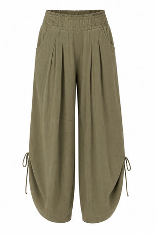 Desert Breeze Pleated Drawstring Pants