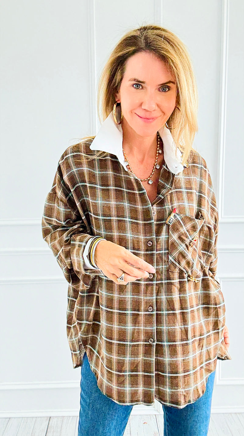 Bee Chic Italian Blouse-110 Long Sleeve Tops-TATTOO Z-Coastal Bloom Boutique, find the trendiest versions of the popular styles and looks Located in Indialantic, FL