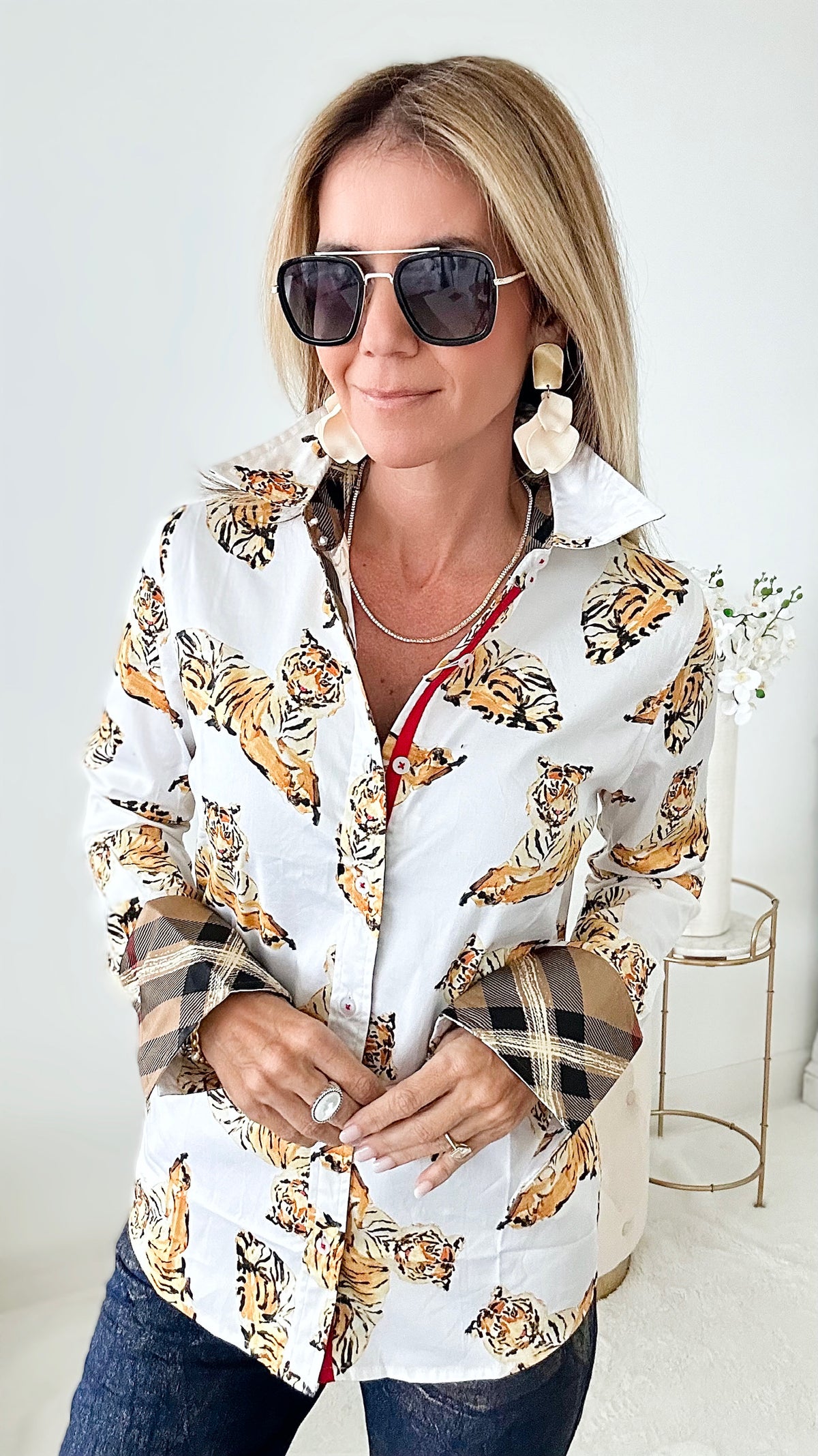 Tyger Rome Shirt-130 Long Sleeve Tops-Dizzy Lizzie-Coastal Bloom Boutique, find the trendiest versions of the popular styles and looks Located in Indialantic, FL