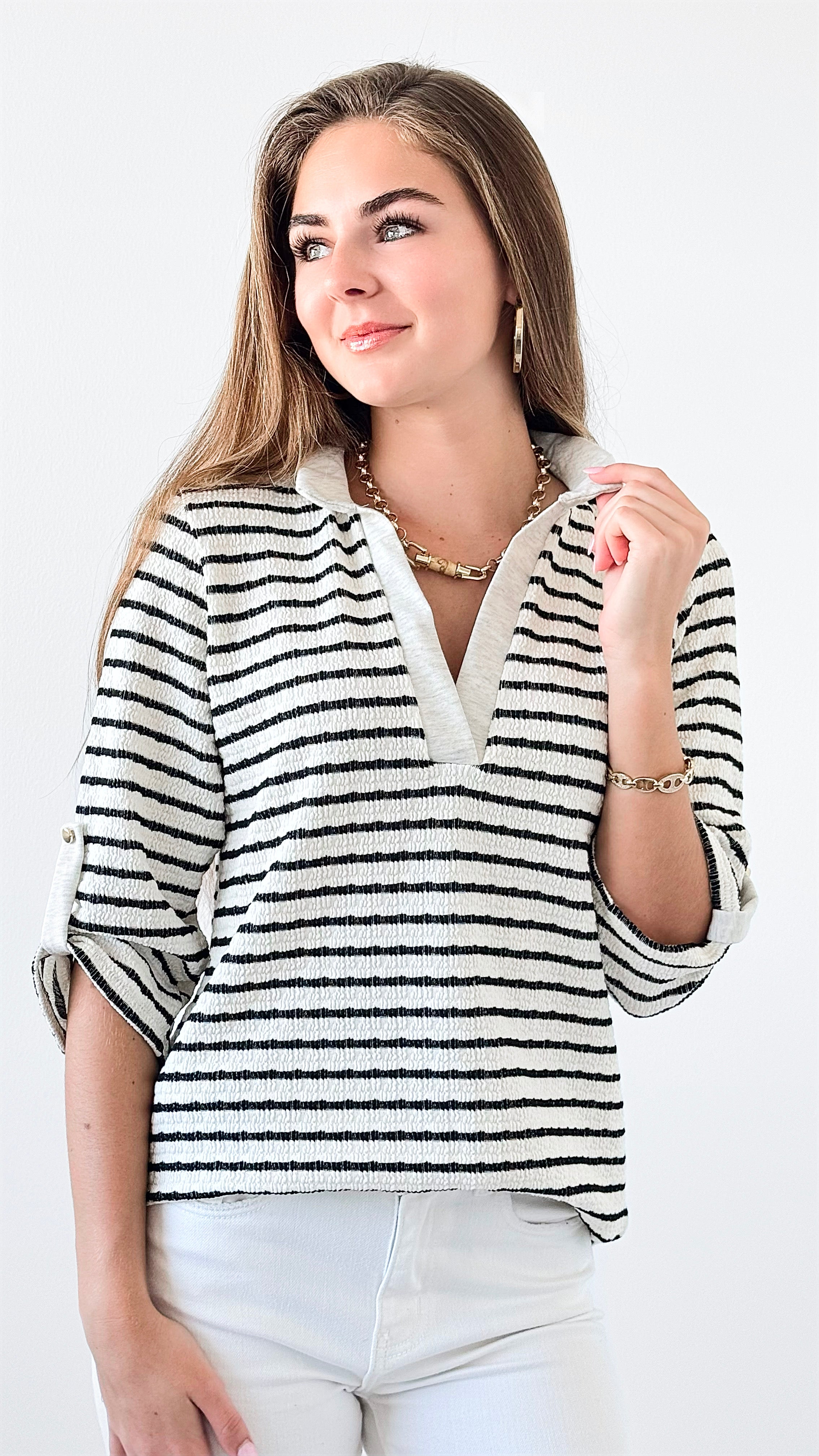 Seaside Charm Top-130 Long Sleeve Tops-Heimish-Coastal Bloom Boutique, find the trendiest versions of the popular styles and looks Located in Indialantic, FL